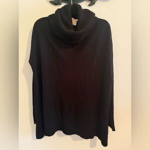 Black turtleneck sweater, size XL.